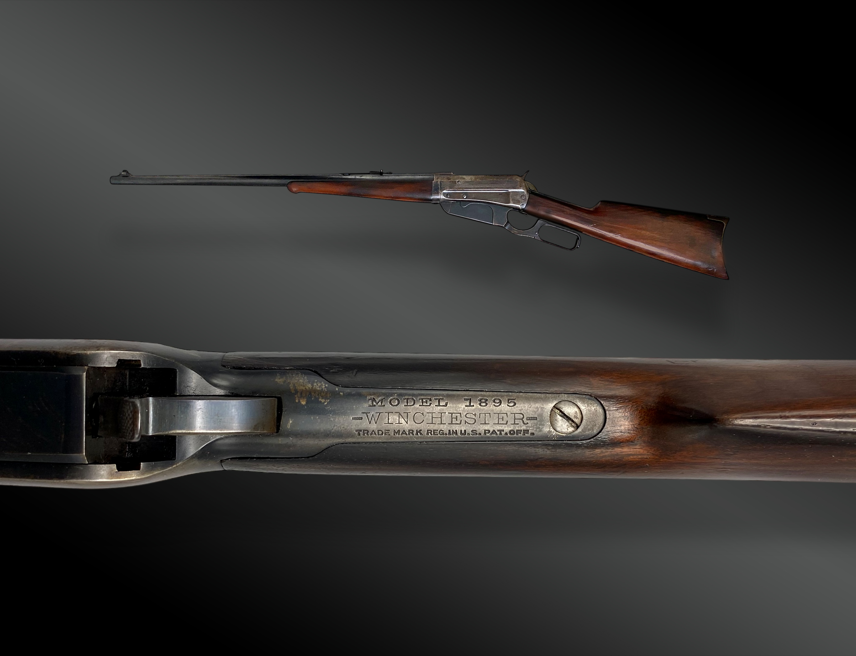 Carabine WINCHESTER modèle 1895, Cal. 405WCF, canon rond, classée